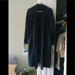 American apparel long light suede darkblue jacket